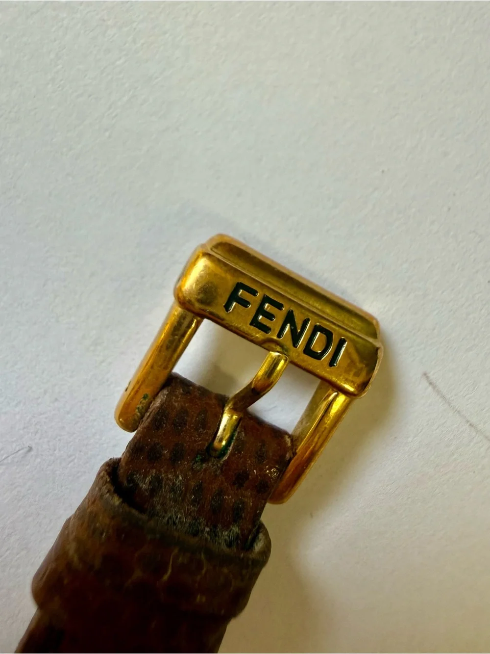 Fendi Vintage 320L Watch with Fendi Dial and Brown Leather Strap not working